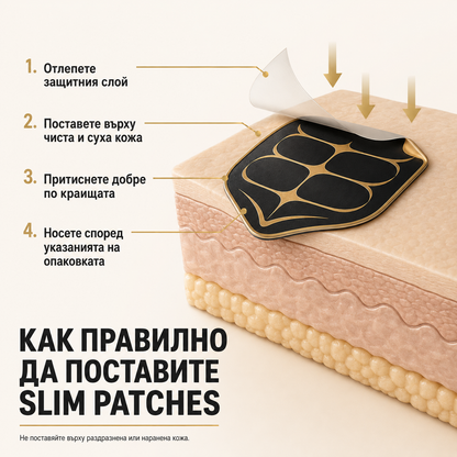 Как правилно да поставите SlimEase пластир – четири стъпки