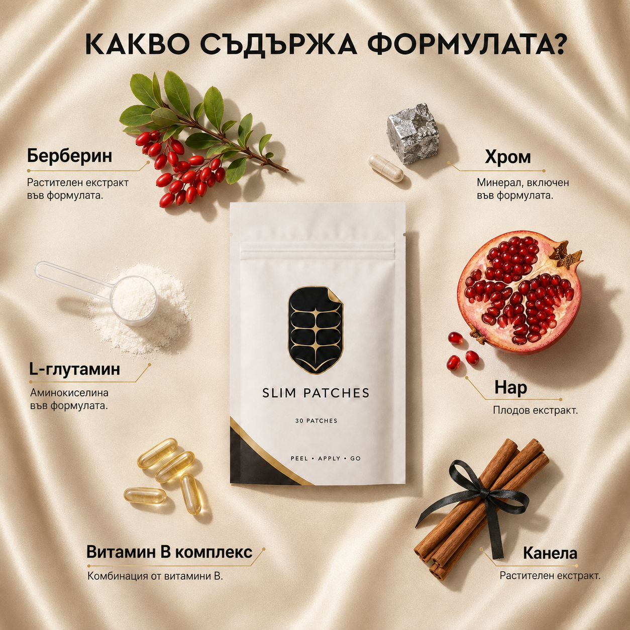 Какво съдържа формулата на SlimEase – берберин, хром, нар, канела